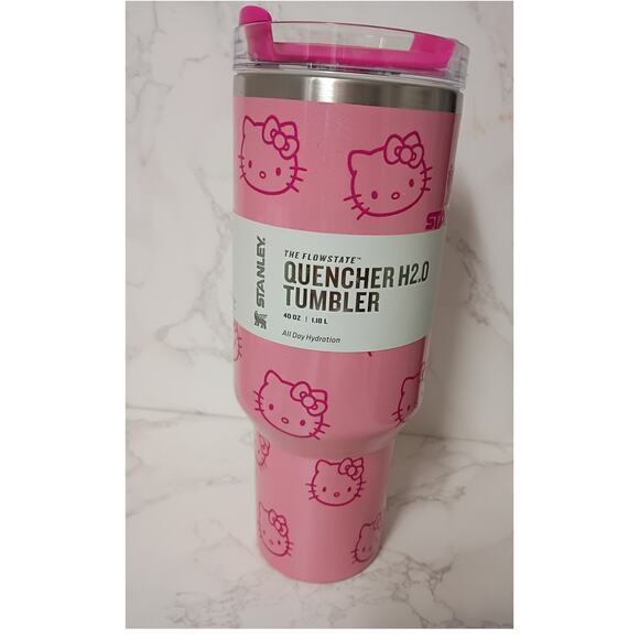 STANLEY Hello Kitty Pink/Hot Pink 40 Oz. Tumbler - NEW - Picture 1 of 6